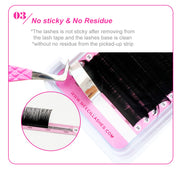 0.05MM Silk Glossy Black Eyelash Extension