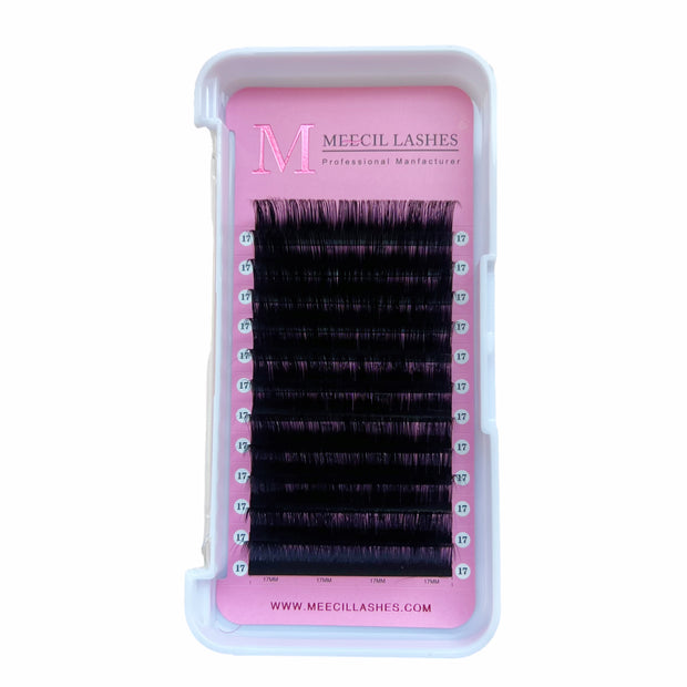 0.05MM Silk Glossy Black Eyelash Extension