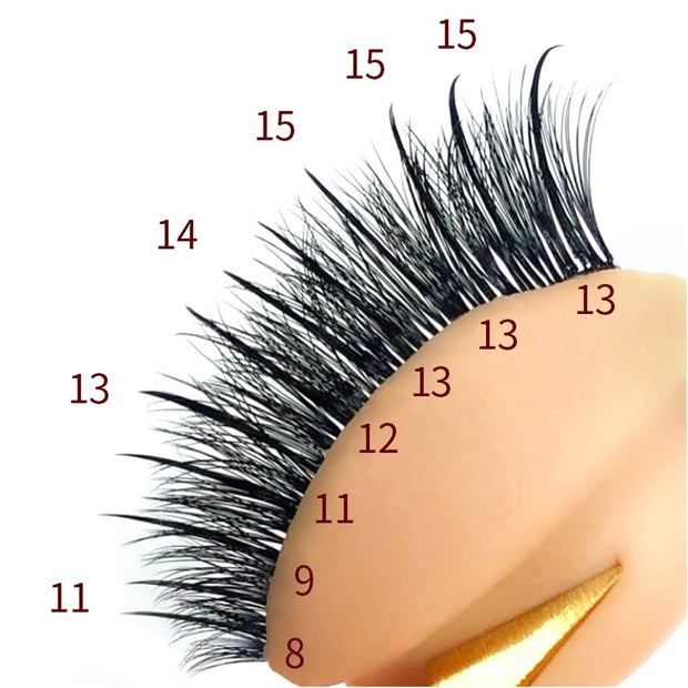 0.10MM Spike Lash Extensions Mixed Tray