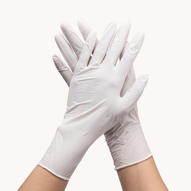 100Pcs Synthetic Nitrile Disposable Gloves Latex Free Medical Gloves (M SIZE)