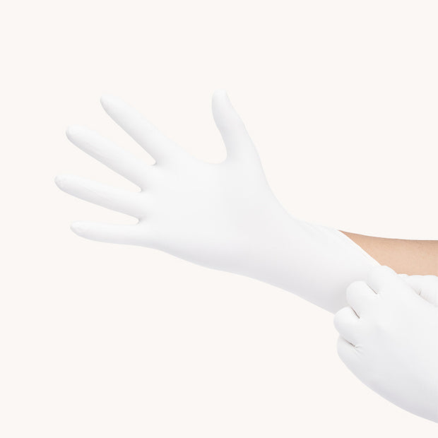 100Pcs Synthetic Nitrile Disposable Gloves Latex Free Medical Gloves (M SIZE)