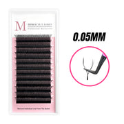 Volume Premade Fan YY Lashes Extensions 0.05mm (BLACK）