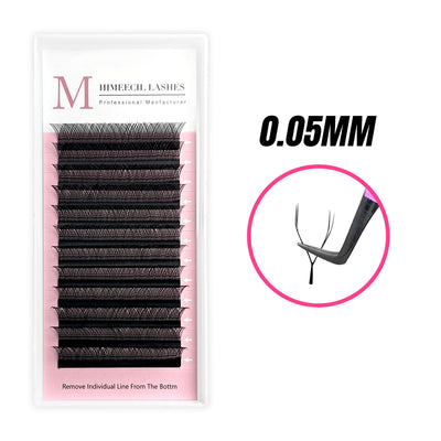 Volume Premade Fan YY Lashes Extensions 0.05mm (BLACK）