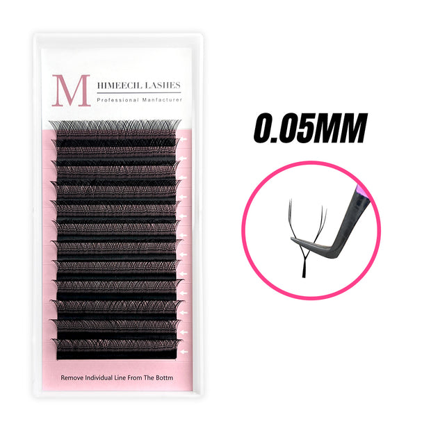 Volume Premade Fan YY Lashes Extensions 0.05mm (BLACK）