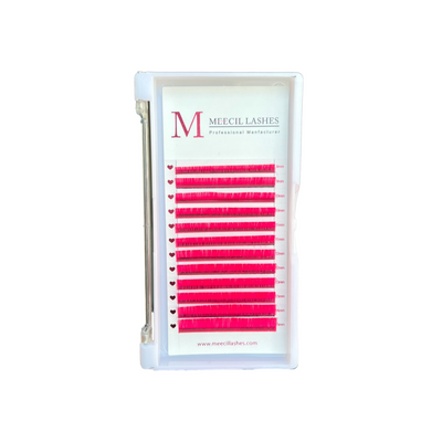 0.07MM Hot Sale Pink Faux Mink Coloured Eyelash Extension