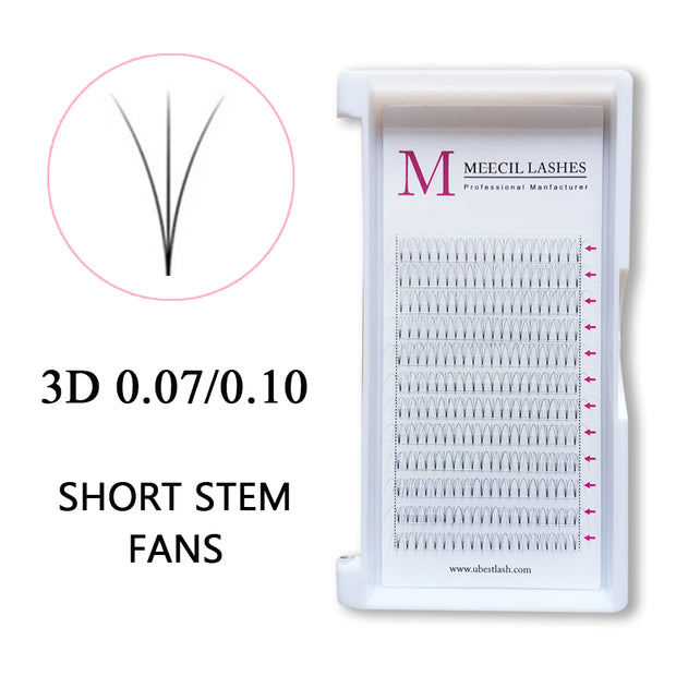 3D PRE-MADE VOLUME FANS LASHES (short stem)