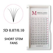 5D PRE-MADE VOLUME FANS LASHES (short stem)