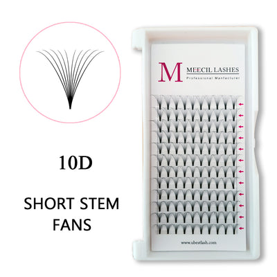 10D PRE-MADE VOLUME FANS LASHES (short stem)